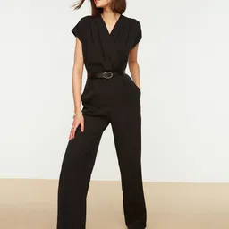 Trendyol V-Neck Extended Sleeves Basic Jumpsuit image 2