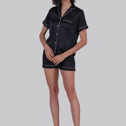 fuchsia PRETTY LOVING THING Women Lapel Collar Night suit image 3