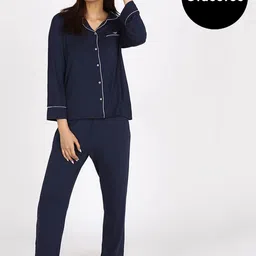 Nykd Women Modal Button Down Pyjama Set image 5