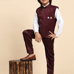 Pro-Ethic STYLE DEVELOPER Boys Self Design Single-Breasted 3-Piece Suit-picture-12
