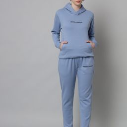 GRIFFEL Women Blue Solid Tracksuits-picture-0