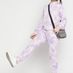 Lil Tomatoes Girls Tie and Dye Dyed High Neck T-Shirt & Trousers-picture-30