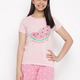 Lil Tomatoes Girls Conversational Printed Night Suit-picture-43