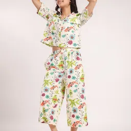 SANSKRUTIHOMES Geometric Printed Shirt With Pyjamas image 4