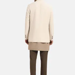 Blackberrys Mandarin Collar Linen Single-Breasted Three Piece Sherwani image 5