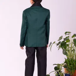 VASTRAMAY Boys Slim Fit Shawl Collar Single-Breasted Four-Piece Party Suit image 3