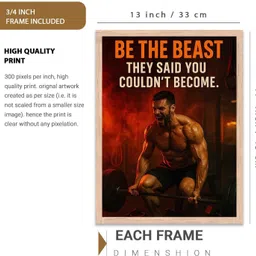 hothouse Bodybuilding Workout Inspirational Quotes Wall Framed Posters | Aesthetic Fitness Motivational Framed Poster for Living Room Bedroom Office GYM Wall Decor Set Of 3 Paper Print-picture-12