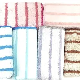 FATON 6 Pcs Extra Soft, Absorbent Microfiber Face Towel | Hanky Rumal Handkerchief ["Multicolor"] Handkerchief-picture-27