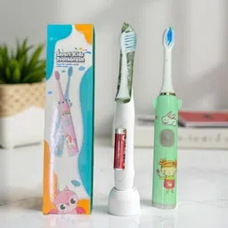 goyyoo Smart Kids Electric Toothbrush | Cartoon Design | Battery Powered | pack of-2 Soft Toothbrush-picture-25