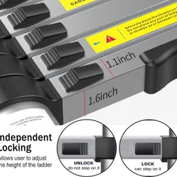 eleganza solutions ELEGANZA ALUMINIUM TELESCOPIC LADDER 2.9 MTR (9.5 FT) Aluminium Ladder image 3