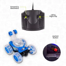 kavana Remote Control Rechargable 360° Twisting Stunt Car for Kids Music & Lights_05 image 3