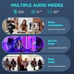 nand Wireless Bluetooth Collar Mic for Youtubers Ideal Microphone M02 Camera Microphone image 3