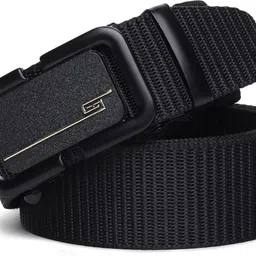 bpride Men Casual, Evening, Formal, Party Black, Green Nylon Belt image 3