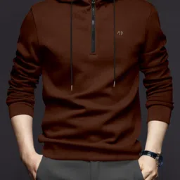 triptee Men Full Sleeve Solid Hooded Sweatshirt-picture-19