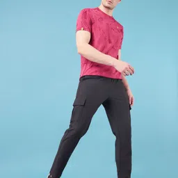 technosport Men Solid Black Track Pants image 3