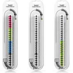 AXXEUM Lightning Charger Cable Saver Protector for iPhone Laptop Macbook (Multi-Color, 4 Pieces) Cable Protector image 3