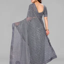 miracletex Digital Print Daily Wear Lycra Blend Saree image 2