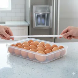 maxtid 24 Grid Fridge Organizer for Storing Eggs Safely Plastic Kitchen Trolley-picture-18