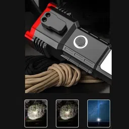 luxurium decor Rechargeable Hammer Torch with LED Flashlight and Emergency Glass Breaker Torch image 4