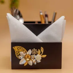 chitra goenka crafts & creations Royal Blossom -Cutlery & Tissue Holder-picture-13