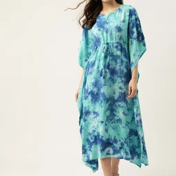 maaesa Printed Crepe Women Kaftan image 1