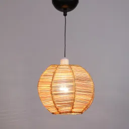 tu casa Brown Natural Fiber Single Hanging Lights image 3