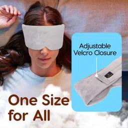 wiselife Silk Velvet Sleep Eye Mask For Men & Women | Ultra Smooth & Adjustable - Grey image 3