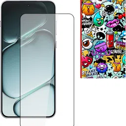 ARBAN Edge To Edge Tempered Glass for OnePlus Ace 6 5G Tempered Glass Screen Protector | Anti-Scratch | Edge to Edge Full Coverage | 9H Hardness ( 1 FRONT SCREEN GUARD + 1 FREE BACK EMBOSSED SKIN039 )-picture-26