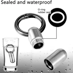 serplex NA Titanium Alloy Micro Keychain Pill Holder Waterproof Compact Pill Case Pill Box image 4