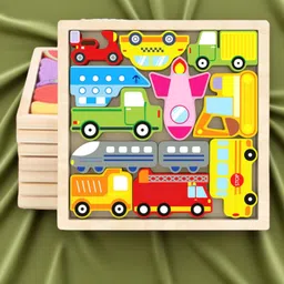 vhd Wooden Vehicle Puzzle Board for Kids – Educational Transport Toy TR55-picture-19