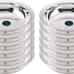 wiaa Stainless Steel Dahi Vada Plate For Halwa, Idli-vada, Chat, mendu wada Quarter Plate-picture-40