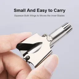 Druidstone Manual Nose Ear Hair Trimmer Portable Stainless Steel Nose Hair Remover Trimmer 10 min Runtime 2 Length Settings image 2