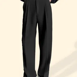 ftx Men Relaxed Black Lycra Blend Trousers-picture-21