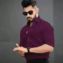 uvwholesale Men Regular Fit Solid Spread Collar Casual Shirt image 2