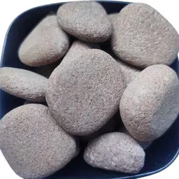 go green landscape Natural Unpolished Beige River Pebbles (1kg) for Garden, Landscaping Engraved Oval Rock Pebbles-picture-36