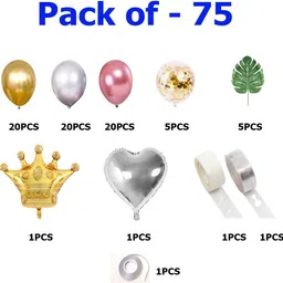 soi Solid Chrome Balloons With Crown For Decoration Birthday, Baby Shower, Wedding Party Balloon image 2