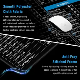 DARSHANAM WORLD Large Mouse Pad Non-Slip Stitched Edge, Waterproof Mat Base for Gaming & Office Mousepad image 3