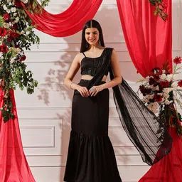 indo street Solid Stitched Lehenga Choli image 3