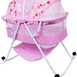 1st step Baby Bassinet Cum Rocker Swing Cradle Jhula with Mosquito Net for New Born Baby image 5