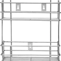 geschir Utensil Kitchen Rack Stainless Steel 2 Tier Multipurpose Storage Shelf Container Kitchen Spice Rack Steel-picture-17