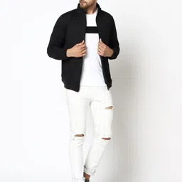 ausk Men Solid Fleece Jacket image 5