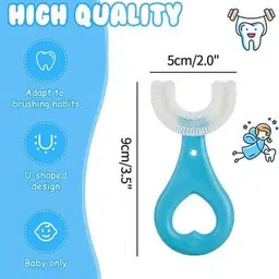 bhumi enterprise Kids 2-6 Yrs Silicone U-Shape Toothbrush 360° Soft Toothbrush image 3