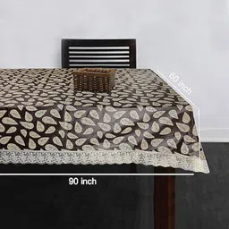 rmdecor PVC, Polyester 6 Seater Embroidered, Graphic Table Cover image 2