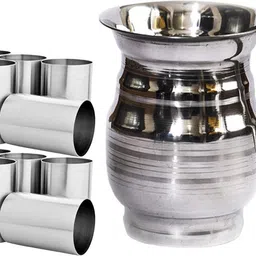 SHINI LIFESTYLE Stainless Steel Jug or Glass combo, Water Jug, juice glass, glass set Jug Glass Set-picture-15