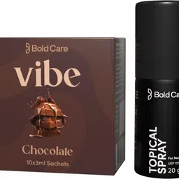 bold care Vibe Water-Based Lube Sachets | Chocolate Flavored | 10x3gms Lubricant-picture-25