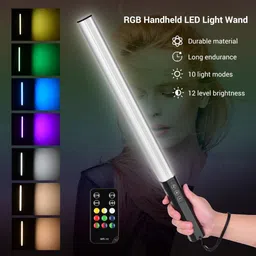IMMUTABLE RGB LED Light Wand with Remote for Photo & Video Shoot L38 2400 lx Camera LED Light image 4