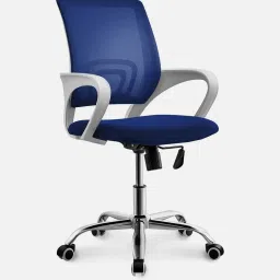 furniturstation Mesh Breathable Mesh Ergonomic Chair in Blue Colour image 4