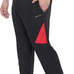 bigbanana Men Colorblock Black Track Pants image 3