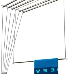 synergy (6 Pipes x 6 Feet) - Heavy Duty - Stainless Steel Ceiling Clothes Hanger/Cloth Dryer with UV Protected Nylon Rope and Individual Drop Down Railers (SY-CL3) 72 inch 1 Bar Towel Rod-picture-21