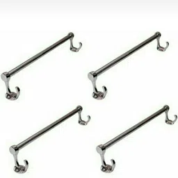 deeplax TOWEL ROD 24 INCHES (2FEET) SET OF 4 SILVER Towel Holder-picture-17